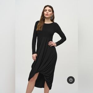 Joseph Ribkoff Midi Black Cocoon Dress - Size 6